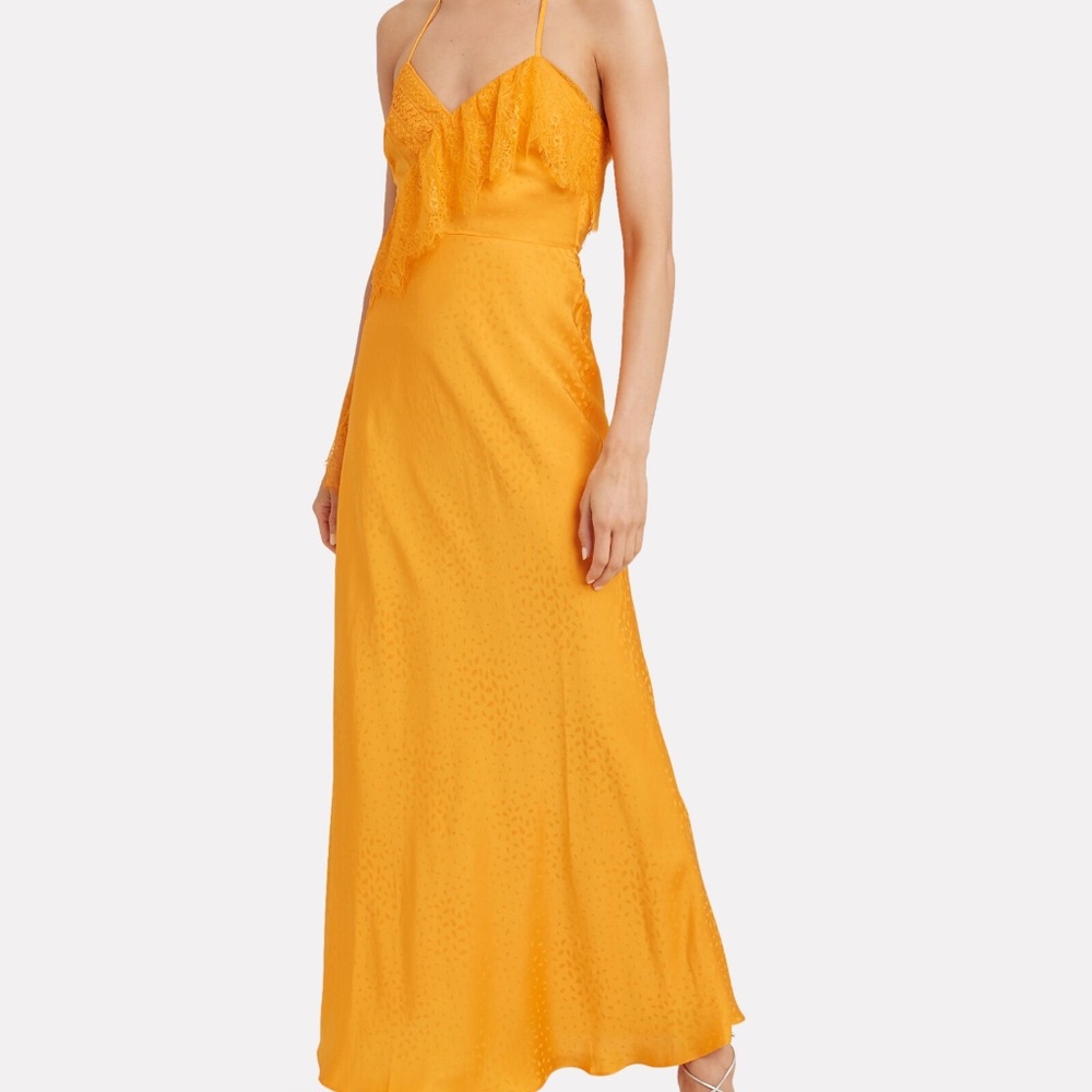 Self-Portrait Orange Maxi Dress